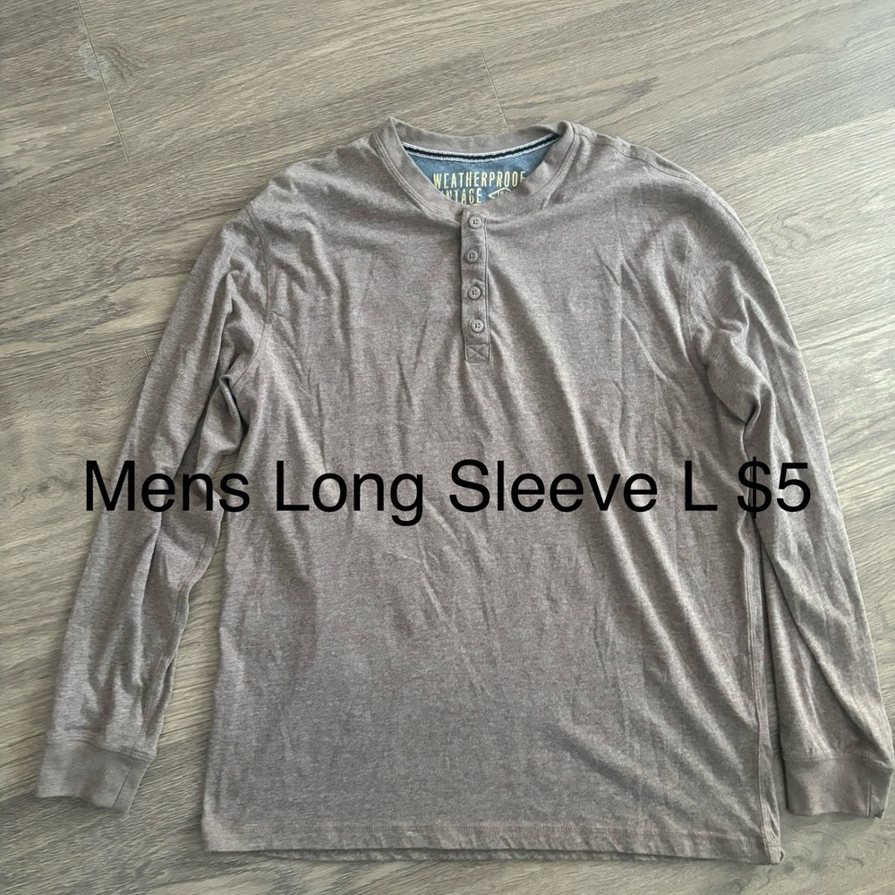 Weatherproof Men's Brown Long Sleeve Henley